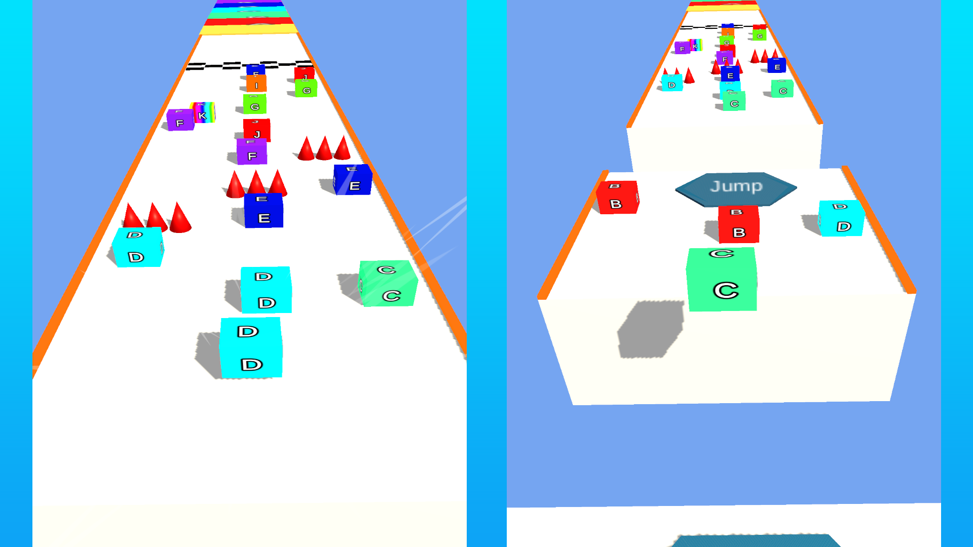 Jelly Shift, Merge & Run Alphabet: Jelly Merge 2048 Cube Rush